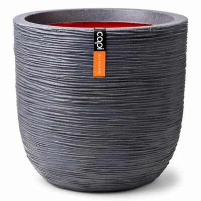 Capi Jardinière Nature Rib 54x52 cm Gris foncé 1 Capi Jardinière Nature Rib 54x52 cm Gris foncé