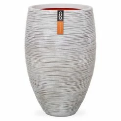 Capi Pot à fleurs Nature Rib élégant Deluxe 45x72 cm Ivoire
