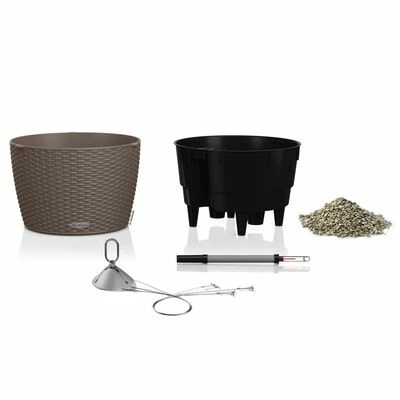 LECHUZA Jardinière NIDO Cottage 35 ALL-IN-ONE Marron sable 2 LECHUZA Jardinière NIDO Cottage 35 ALL-IN-ONE Marron sable – Image 2