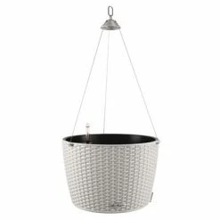 LECHUZA Jardinière NIDO Cottage 35 ALL-IN-ONE Gris clair