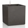 LECHUZA Jardinière CANTO Stone 30 Low ALL-IN-ONE Noir graphite