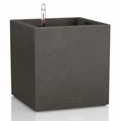 LECHUZA Jardinière CANTO Stone 30 Low ALL-IN-ONE Noir graphite