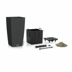 LECHUZA Jardinière CUBICO Cottage 40 ALL-IN-ONE Granite