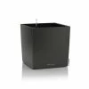 LECHUZA Jardinière CUBE 30 ALL-IN-ONE Charbon métallique