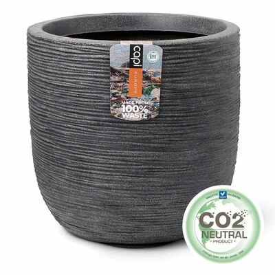 Capi Pot à fleurs Waste Rib 43x41 cm Gris 1 Capi Pot à fleurs Waste Rib 43x41 cm Gris