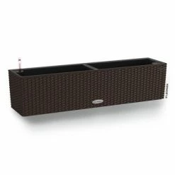 LECHUZA Jardinière BALCONERA Cottage 80 ALL-IN-ONE Moka