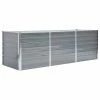 VidaXL Lit surélevé de jardin Acier galvanisé 240x80x77 cm Gris