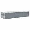 VidaXL Lit surélevé de jardin Acier galvanisé 240x80x45 cm Gris