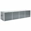 VidaXL Lit surélevé de jardin Acier galvanisé 320x80x77 cm Gris