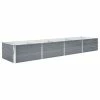 VidaXL Lit surélevé de jardin Acier galvanisé 320x80x45 cm Gris