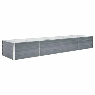 VidaXL Lit surélevé de jardin Acier galvanisé 320x80x45 cm Gris 1 VidaXL Lit surélevé de jardin Acier galvanisé 320x80x45 cm Gris