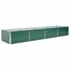 VidaXL Lit surélevé de jardin Acier galvanisé 320x80x45 cm Vert
