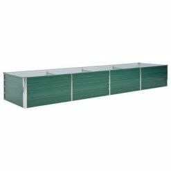 VidaXL Lit surélevé de jardin Acier galvanisé 320x80x45 cm Vert