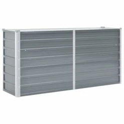 VidaXL Lit surélevé de jardin Acier galvanisé 160x40x77 cm Gris