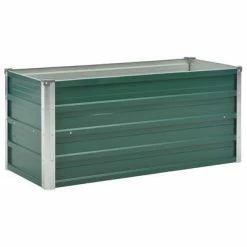 VidaXL Lit surélevé de jardin Acier galvanisé 100x40x45 cm Vert