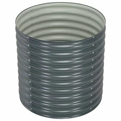 VidaXL Lit surélevé de jardin 80x80x81 cm Acier galvanisé Gris 2 VidaXL Lit surélevé de jardin 80x80x81 cm Acier galvanisé Gris – Image 2