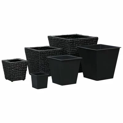 VidaXL Lits surélevés de jardin 3 pcs Jacinthe d'eau Noir 2 VidaXL Lits surélevés de jardin 3 pcs Jacinthe d'eau Noir – Image 2