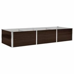 VidaXL Lit surélevé de jardin Marron 240x80x45 cm Acier galvanisé