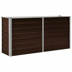 VidaXL Lit surélevé de jardin Marron 160x40x77 cm Acier galvanisé