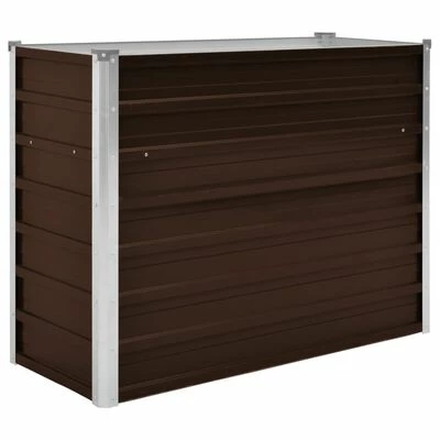 VidaXL Lit surélevé de jardin Marron 100x40x77 cm Acier galvanisé 1 VidaXL Lit surélevé de jardin Marron 100x40x77 cm Acier galvanisé