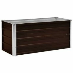 VidaXL Lit surélevé de jardin Marron 100x40x45 cm Acier galvanisé