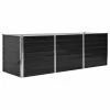 VidaXL Lit surélevé de jardin Anthracite 240x80x77 cm Acier galvanisé