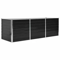 VidaXL Lit surélevé de jardin Anthracite 240x80x77 cm Acier galvanisé