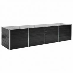 VidaXL Lit surélevé de jardin Anthracite 320x80x77 cm Acier galvanisé