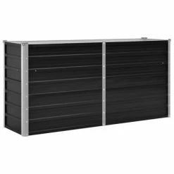 VidaXL Lit surélevé de jardin Anthracite 160x40x77 cm Acier galvanisé