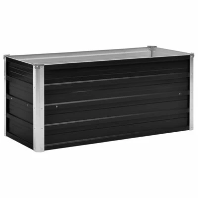 VidaXL Lit surélevé de jardin Anthracite 100x40x45 cm Acier galvanisé 1 VidaXL Lit surélevé de jardin Anthracite 100x40x45 cm Acier galvanisé