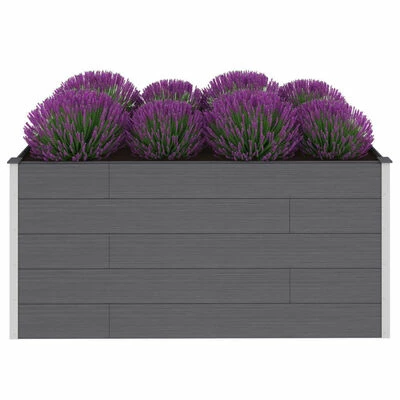 VidaXL Lit surélevé de jardin Gris 200x50x91 cm WPC 2 VidaXL Lit surélevé de jardin Gris 200x50x91 cm WPC – Image 2