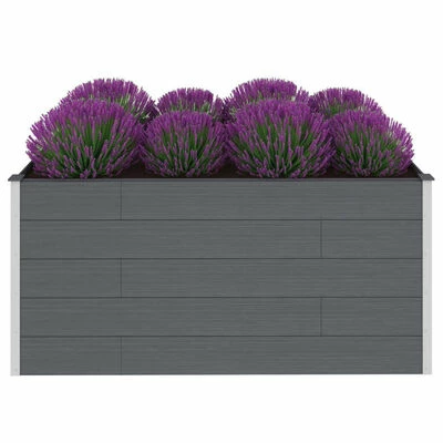 VidaXL Lit surélevé de jardin Gris 200x100x91 cm WPC 2 VidaXL Lit surélevé de jardin Gris 200x100x91 cm WPC – Image 2