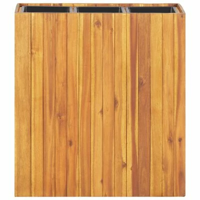 VidaXL Lit surélevé de jardin avec 3 pots Bois massif d'acacia 2 VidaXL Lit surélevé de jardin avec 3 pots Bois massif d'acacia – Image 2