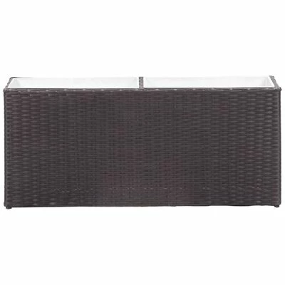 VidaXL Lit surélevé de jardin à 2 pots 90x20x40 cm Résine Tressée Noir 2 VidaXL Lit surélevé de jardin à 2 pots 90x20x40 cm Résine Tressée Noir – Image 2