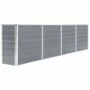 VidaXL Jardinière 320x40x77 cm Acier galvanisé Gris