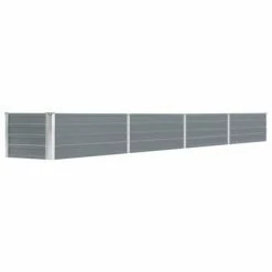 VidaXL Lit surélevé de jardin Acier galvanisé 320x40x45 cm Gris
