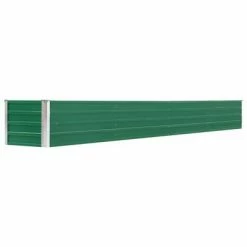 VidaXL Lit surélevé de jardin Acier galvanisé 320x40x45 cm Vert
