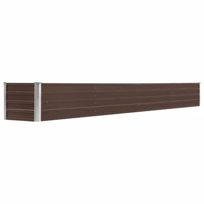 VidaXL Lit surélevé de jardin Acier galvanisé 320x40x45 cm Marron 1 VidaXL Lit surélevé de jardin Acier galvanisé 320x40x45 cm Marron