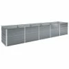 VidaXL Lit surélevé de jardin Acier galvanisé 400x80x45 cm Gris