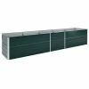 VidaXL Lit surélevé de jardin Acier galvanisé 400x80x45 cm Vert