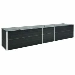 VidaXL Lit surélevé de jardin Acier galvanisé 400x80x45 cm Anthracite