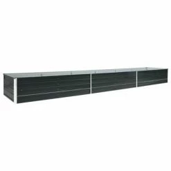 VidaXL Lit surélevé de jardin Acier galvanisé 480x80x45 cm Anthracite
