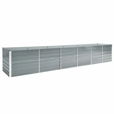 VidaXL Lit surélevé de jardin Acier galvanisé 480x80x77 cm Gris 1 VidaXL Lit surélevé de jardin Acier galvanisé 480x80x77 cm Gris