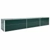 VidaXL Lit surélevé de jardin Acier galvanisé 480x80x77 cm Vert