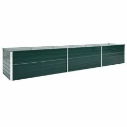 VidaXL Lit surélevé de jardin Acier galvanisé 480x80x77 cm Vert
