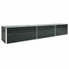 VidaXL Lit surélevé de jardin Acier galvanisé 480x80x77 cm Anthracite