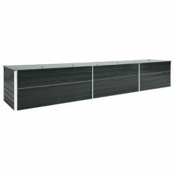VidaXL Lit surélevé de jardin Acier galvanisé 480x80x77 cm Anthracite