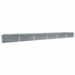 VidaXL Lit surélevé de jardin Acier galvanisé 600x80x45 cm Gris