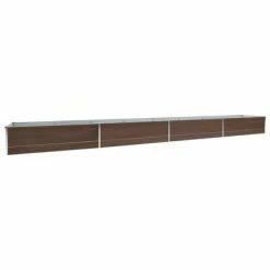 VidaXL Lit surélevé de jardin Acier galvanisé 600x80x45 cm Marron