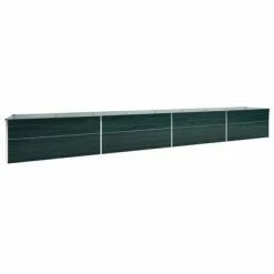 VidaXL Lit surélevé de jardin Acier galvanisé 600x80x77 cm Vert
